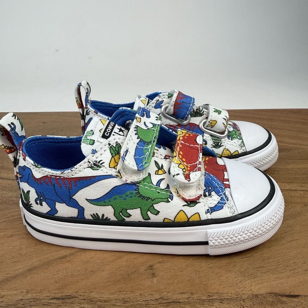 New Little Kids Converse Chuck Taylor All Star Dino‎ Party Sneakers Size 7 C